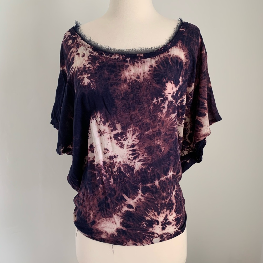 SUGARLIPS Purple‎ Tie Dye Blouse Medium
